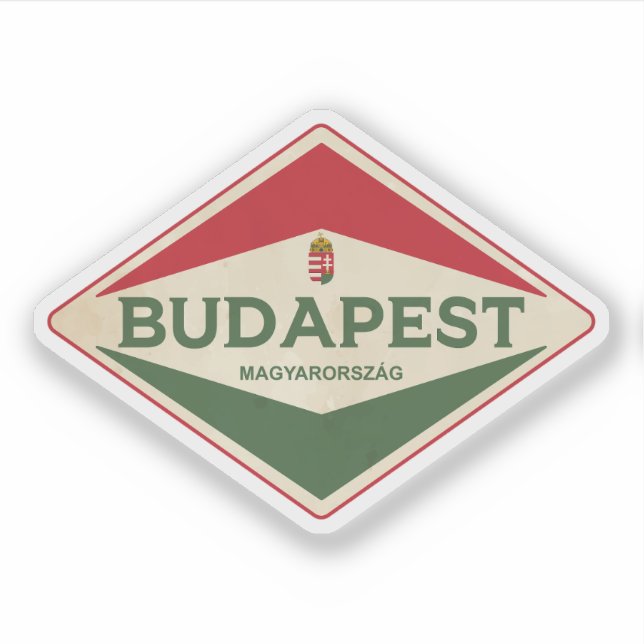 Adesivo Budapest Hungary Vintage (Frente)