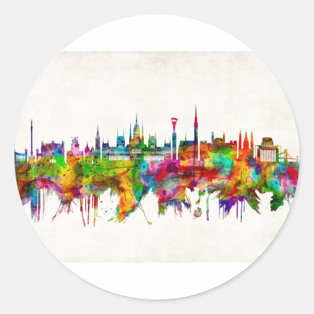 Adesivo Budapest Hungria Skyline (Frente)