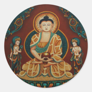 Adesivo Buddha Amitabha com Bodhisattvas