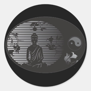 Adesivo Buddha no Oval