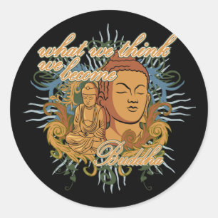 Adesivo Buddha transforma-se citações