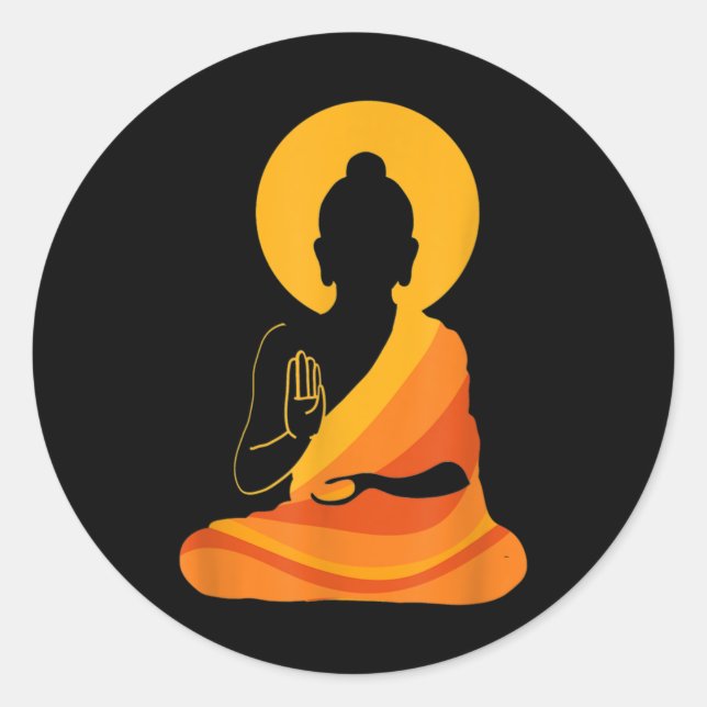 Adesivo Buddha YingYang Zen Yoga, relaxe, aproveite a vida (Frente)