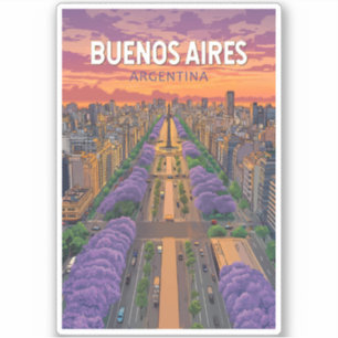 Adesivo Buenos Aires Argentina Viagem Art Vintage