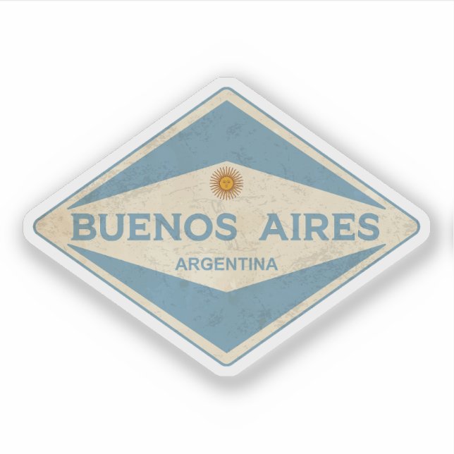 Adesivo Buenos Aires Argentina Vintage (Frente)