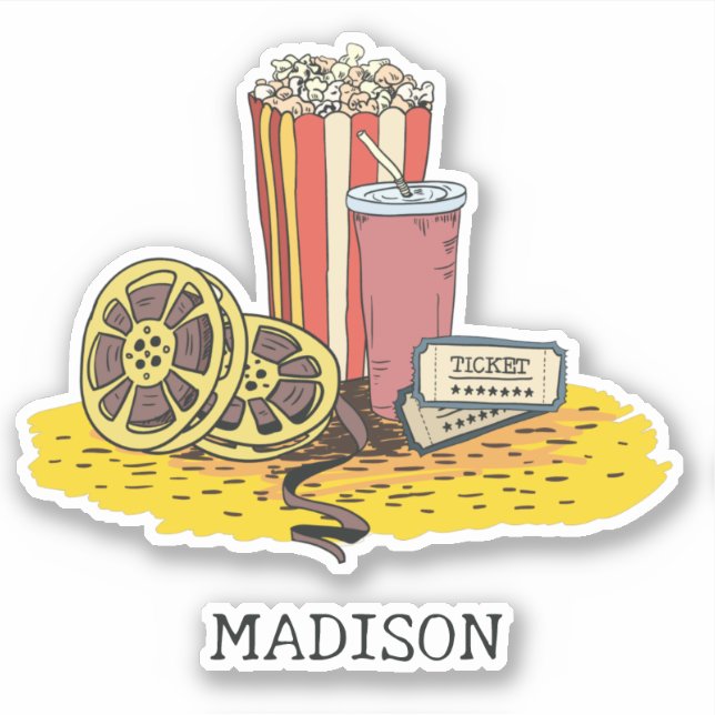 Adesivo Buff de Filme de Nome Personalizado (Frente)