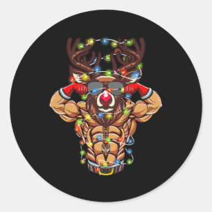 Adesivo Buff Papais noeis Reindeer Bodybuilding Christmas