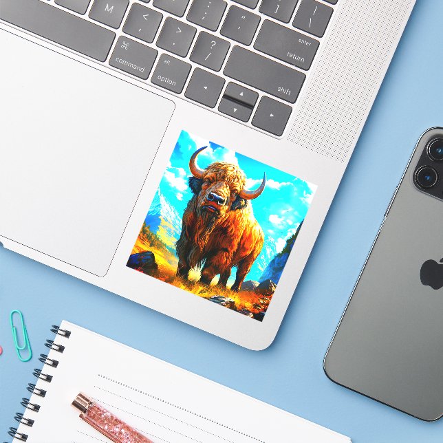 Adesivo Buffalo (Notebook com iPhone)