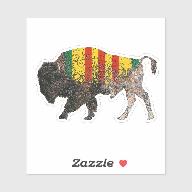 Adesivo Buffalo Sagrado Veterano do Vietnã (Folha)