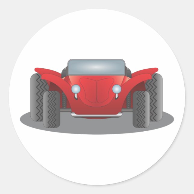 Adesivo Buggy de Duna Negra e Vermelha virada para a frent (Frente)