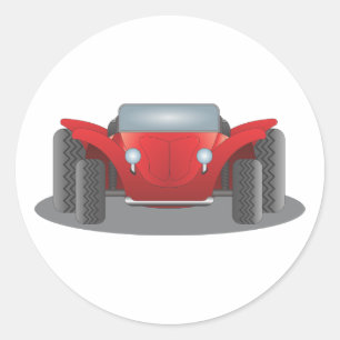 Adesivo Buggy de Duna Negra e Vermelha virada para a frent