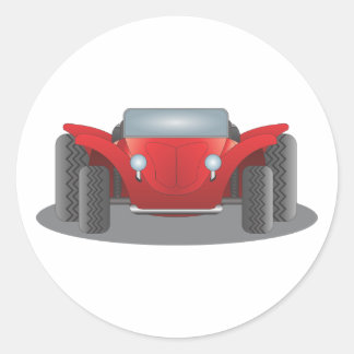 Adesivo Buggy de Duna Negra e Vermelha virada para a frent