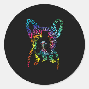 Adesivo Buldografia Tie Dye Word Art Frenchog G