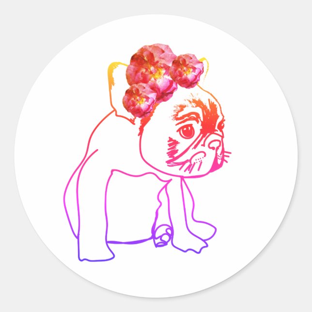 Adesivo Buldogue francês Buldogue Puppy Sweet Dog Sticker (Frente)