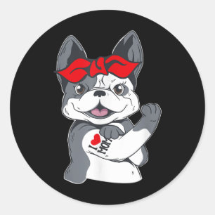 Adesivo Buldogue Francês Eu Amo Mamãe Tatuagem