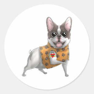 Adesivo Buldogue Francês Eu Amo Mamãe Tatuagem Camiseta de