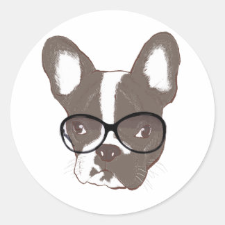 Adesivo buldogue francês na moda