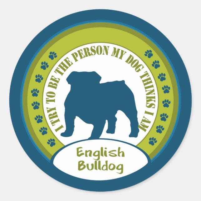 Adesivo Buldogue Inglês (Frente)
