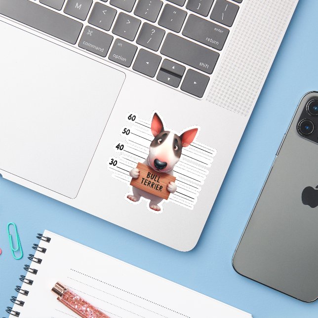 Adesivo Buldogue Inglês Malandro (Notebook com iPhone)