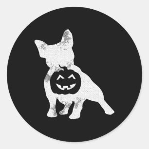 Adesivo Buldogue Lazy Halloween Figurume Cute Frenchie Pum