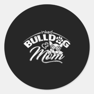 Adesivo Buldogue Mãe Tattoos Velha Cãozinho de Inglês Mãe