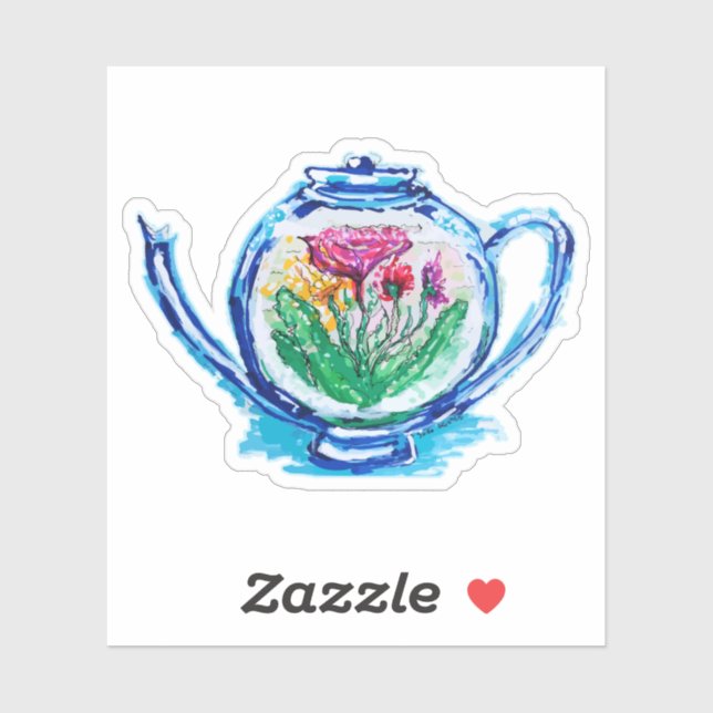 Adesivo Bule de Flor (Folha)