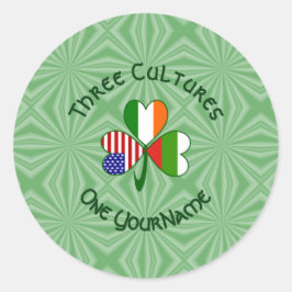Adesivo Búlgaro irlandês irlandês Shamrock Flag Personaliz