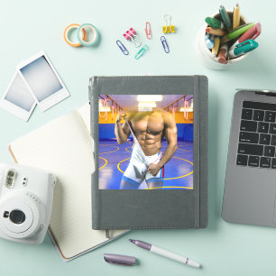 Adesivo Bulge de homem musculoso do SlipperyJoe's com six-
