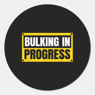 Adesivo Bulking Em Andamento Divertido Halterofilismo Fisi