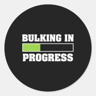 Adesivo Bulking Em Andamento Divertido Halterofilismo Fisi