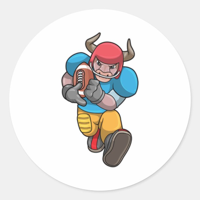 Adesivo Bull no Esporte com futebol e capacete (Frente)