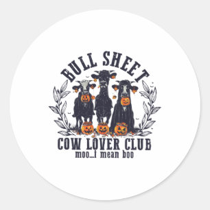 Adesivo Bull Sheet Cow Lover Club Moo I refiro-me a Hoo Co
