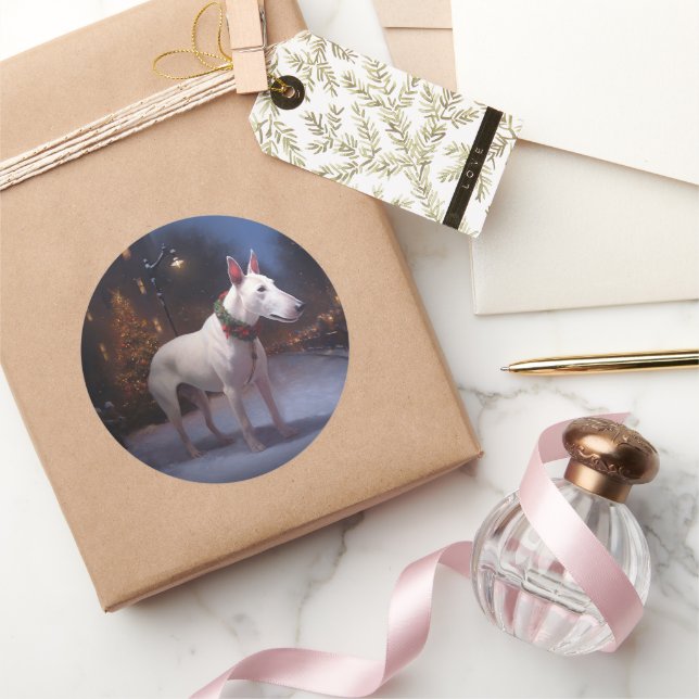 Adesivo Bull Terrier Christmas Fesason Season (Presentear)