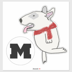 Adesivo Bull Terrier enjoys traveling Sticker