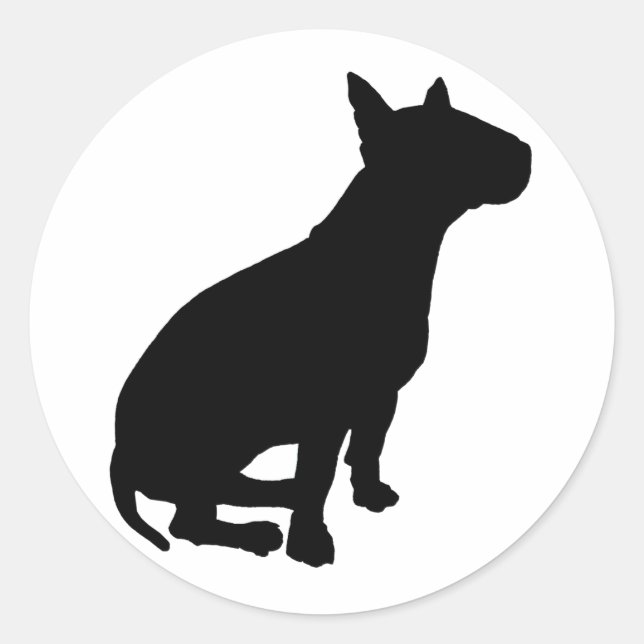 Adesivo Bull Terrier Sentado (Frente)