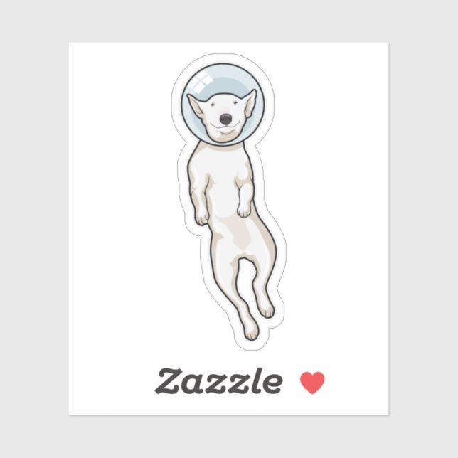 Adesivo Bull Terrier Space (Folha)