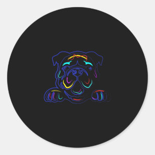 Adesivo Bulldog Amplia Linha Desenho Artsy Bulldog