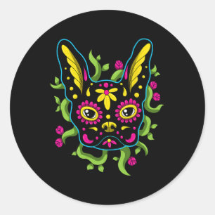 Adesivo Bulldog Calavera Dia De Los Muertos Dogs