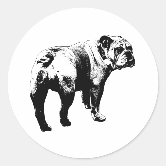 Adesivo Bulldog, Corte Limpo (Frente)