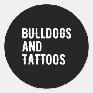 Adesivo Bulldog E Tattoos Proprietário Do Bulldog Cão Cach