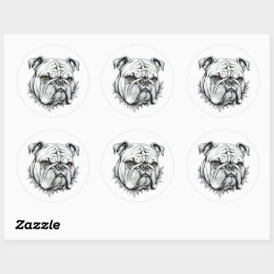 Adesivo Bulldog Fierce & Loyal Design para Pássaros Cachor