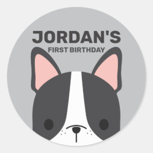Adesivo Bulldog Francês Bonito com Nome Personalizado