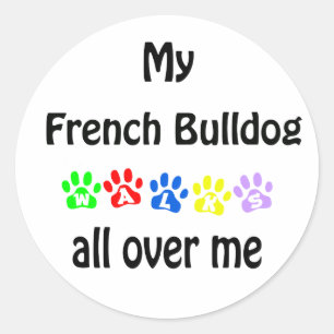 Adesivo Bulldog francês caminha Design