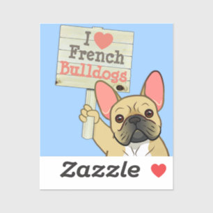 Adesivo Bulldog Francês com Placa Personalizável