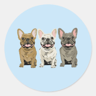 Adesivo Bulldog Francês Creme