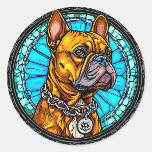 Adesivo Bulldog Francês em Design Ornamentado