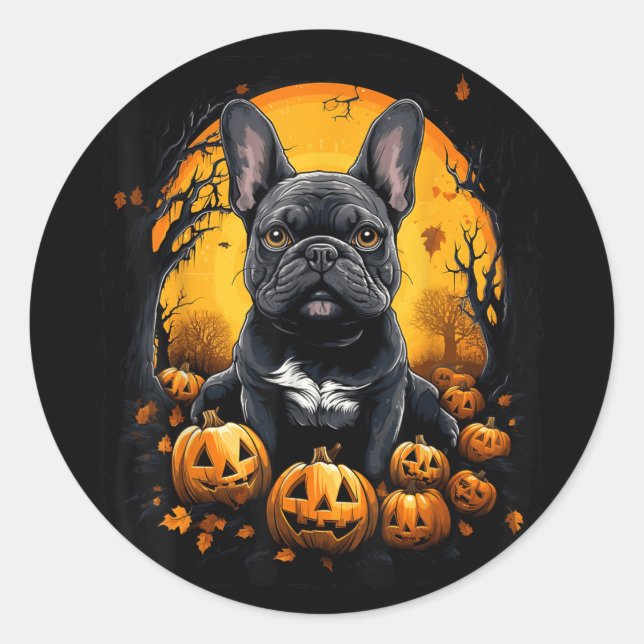 Adesivo Bulldog Francês Halloween (Frente)