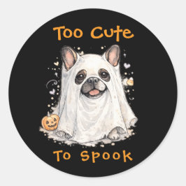 Adesivo Bulldog Francês Halloween Fantasma Fofo