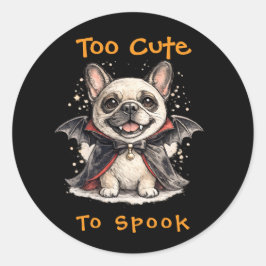 Adesivo Bulldog Francês Halloween Morcego Vampiro Fofo
