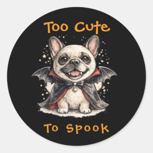 Adesivo Bulldog Francês Halloween Morcego Vampiro Fofo
