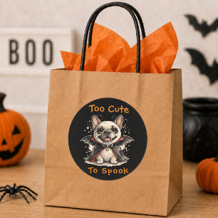 Adesivo Bulldog Francês Halloween Morcego Vampiro Fofo